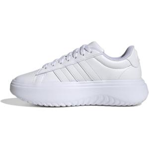 imageadidas Womens Grand Court Platform Sneakers Shoes Casual  WhiteWhiteWhiteCrystal White