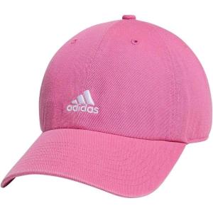 imageadidas Womens Saturday Baseball Cap  Adjustable Cotton Hat Athletic Relaxed Fit DISCONTINUEDPreloved Fuchsia PinkWhite