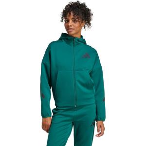 imageadidas Womens Zne FullZip HoodieCollegiate Green