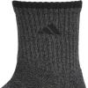 imageadidas Mens Cushioned X 4 3Pack MidCrew SockBlackOnix Grey