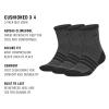imageadidas Mens Cushioned X 4 3Pack MidCrew SockBlackOnix Grey
