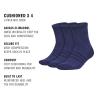 imageadidas Mens Cushioned X 4 3Pack MidCrew SockTech Indigo BlueDark Blue