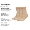 imageadidas Mens Cushioned X 4 3Pack MidCrew SockWarm Sandstone Beige Raw Desert