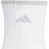imageadidas Mens Cushioned X 4 3Pack MidCrew SockWhiteClear Onix Grey