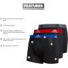 imageadidas Mens Stretch Cotton Boxer Brief Underwear 3Pack 2020BlackCollegiate Royal BlueScarlet Red
