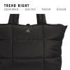 imageadidas Quilted All Me Puffer Tote Bag for Women Large Crossbody with Shoulder Strap Chalky Brown One SizeBlack