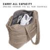 imageadidas Quilted All Me Puffer Tote Bag for Women Large Crossbody with Shoulder Strap Chalky Brown One SizeChalky Brown