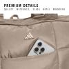 imageadidas Quilted All Me Puffer Tote Bag for Women Large Crossbody with Shoulder Strap Chalky Brown One SizeChalky Brown