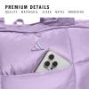 imageadidas Quilted All Me Puffer Tote Bag for Women Large Crossbody with Shoulder Strap Chalky Brown One SizePowder Plum Purple