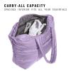 imageadidas Quilted All Me Puffer Tote Bag for Women Large Crossbody with Shoulder Strap Chalky Brown One SizePowder Plum Purple