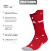 imageadidas Unisex Adizero Football Socks 1 Pair Cushioned Crew for Men Women Kids Team SportsPower RedWhite  20