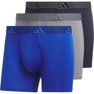 imageadidas Mens Stretch Cotton Boxer Brief Underwear 3Pack 2020Team Royal BlueGreyLegend Ink BlueMicrofiber