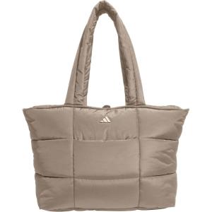 imageadidas Quilted All Me Puffer Tote Bag for Women Large Crossbody with Shoulder Strap Chalky Brown One SizeChalky Brown