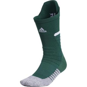 imageadidas Unisex Adizero Football Socks 1 Pair Cushioned Crew for Men Women Kids Team SportsDark GreenWhite