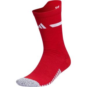 imageadidas Unisex Adizero Football Socks 1 Pair Cushioned Crew for Men Women Kids Team SportsPower RedWhite  20