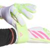imageadidas Predator League Fingersave Goalie Soccer GlovesWhiteLucid LemonLucid Pink
