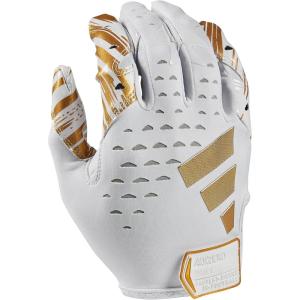 imageadidas Adizero 13 Football Receiver GlovesWhiteMetallic Gold
