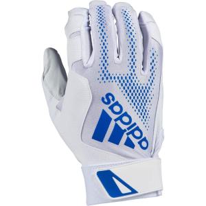 imageadidas Diamond King 30 Leather Batting GloveWhiteRoyal