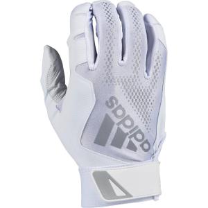 imageadidas Diamond King 30 Leather Batting GloveWhiteSilver