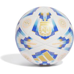 imageadidas UnisexAdult Argentina Competition Soccer Ball WhitePantoneLucid BlueGold Metallic 5