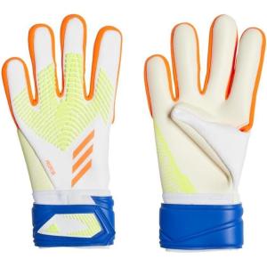 imageadidas UnisexAdult League Goalie Predator GlovesWhiteSolar RedBright Cyan