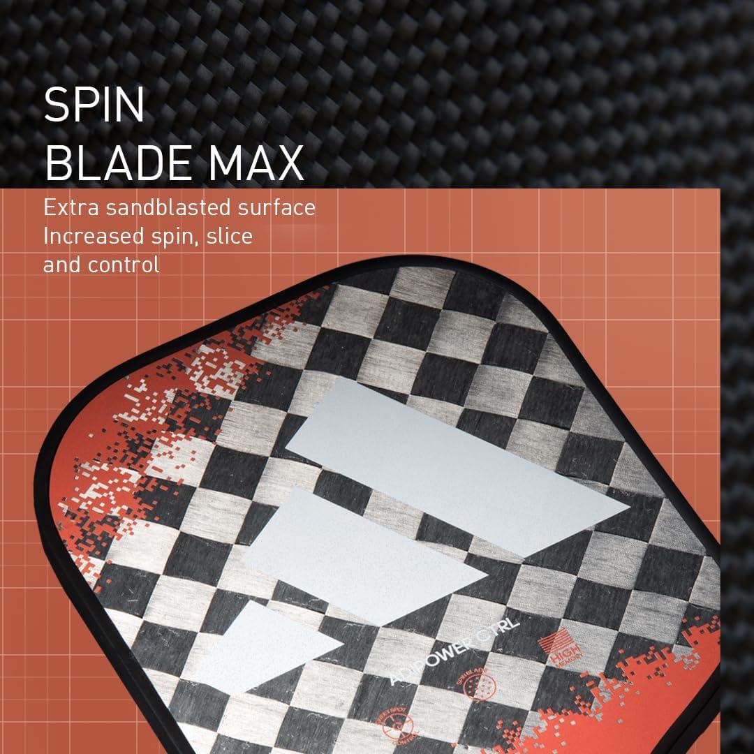imageAdidas Adipower Pickleball Paddle 24k Aluminized Carbon3k Carbon SurfaceClassic Multilayer ConstructionHD Polypropylene Honeycomb CoreFeaturing SpinbladeUSAPA Approved2023 Adipower CTRL Orange
