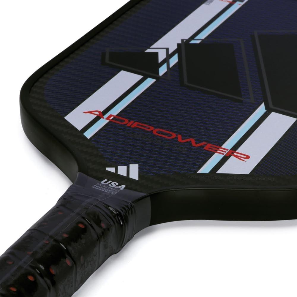 imageAdidas Adipower Pickleball Paddle 24k Aluminized Carbon3k Carbon SurfaceClassic Multilayer ConstructionHD Polypropylene Honeycomb CoreFeaturing SpinbladeUSAPA Approved2024 Adipower Carbon CTRL BlueBlack