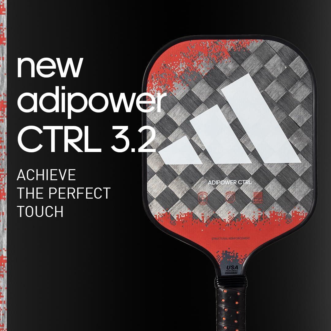 imageAdidas Adipower Pickleball Paddle 24k Aluminized Carbon3k Carbon SurfaceClassic Multilayer ConstructionHD Polypropylene Honeycomb CoreFeaturing SpinbladeUSAPA Approved2023 Adipower CTRL Orange