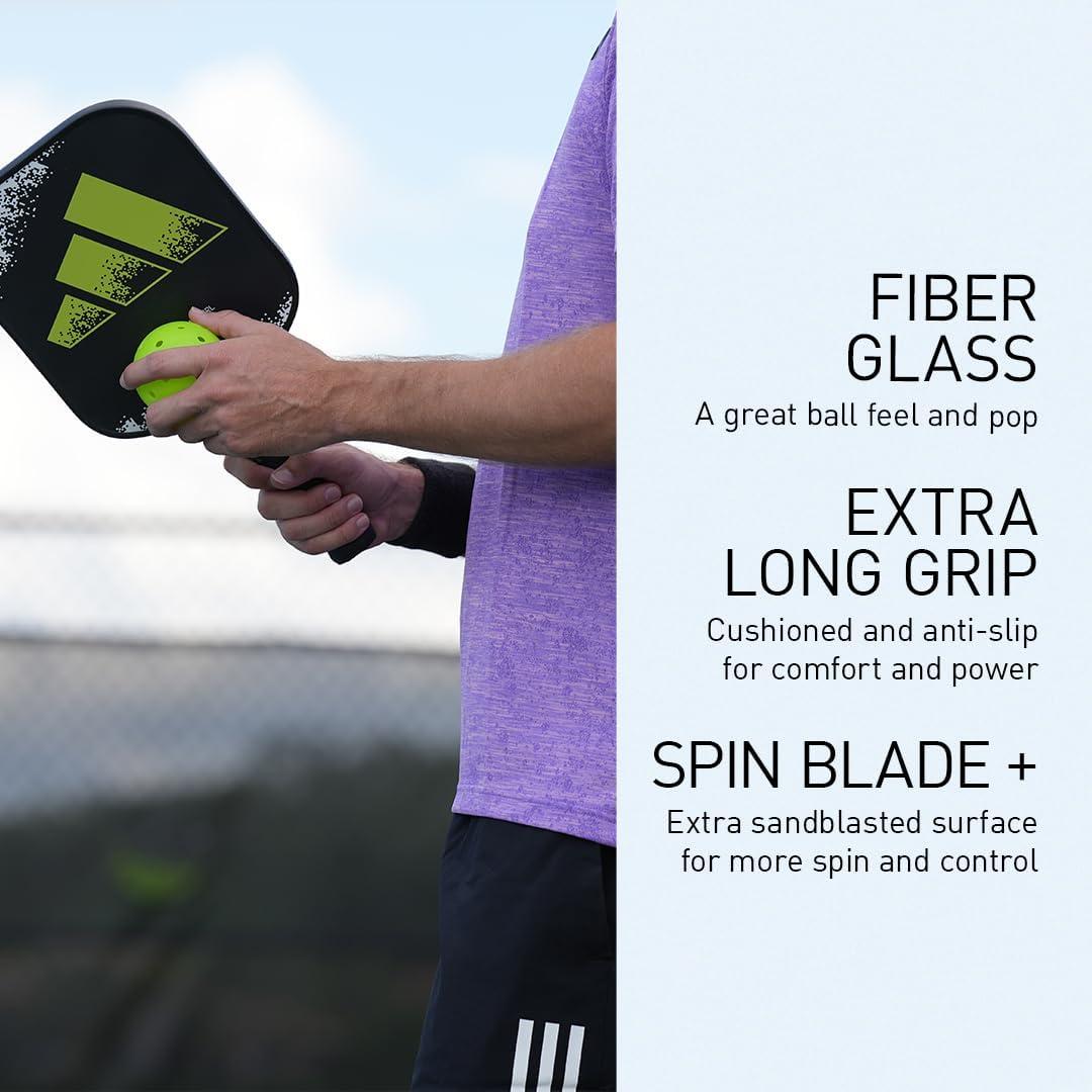 imageAdidas Adipower Pickleball Paddle 24k Aluminized Carbon3k Carbon SurfaceClassic Multilayer ConstructionHD Polypropylene Honeycomb CoreFeaturing SpinbladeUSAPA Approved2023 Adipower Team CTRL