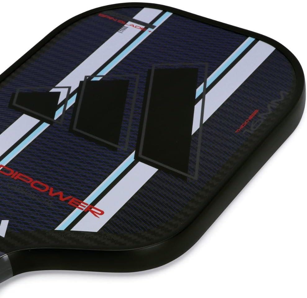 imageAdidas Adipower Pickleball Paddle 24k Aluminized Carbon3k Carbon SurfaceClassic Multilayer ConstructionHD Polypropylene Honeycomb CoreFeaturing SpinbladeUSAPA Approved2024 Adipower Carbon CTRL BlueBlack