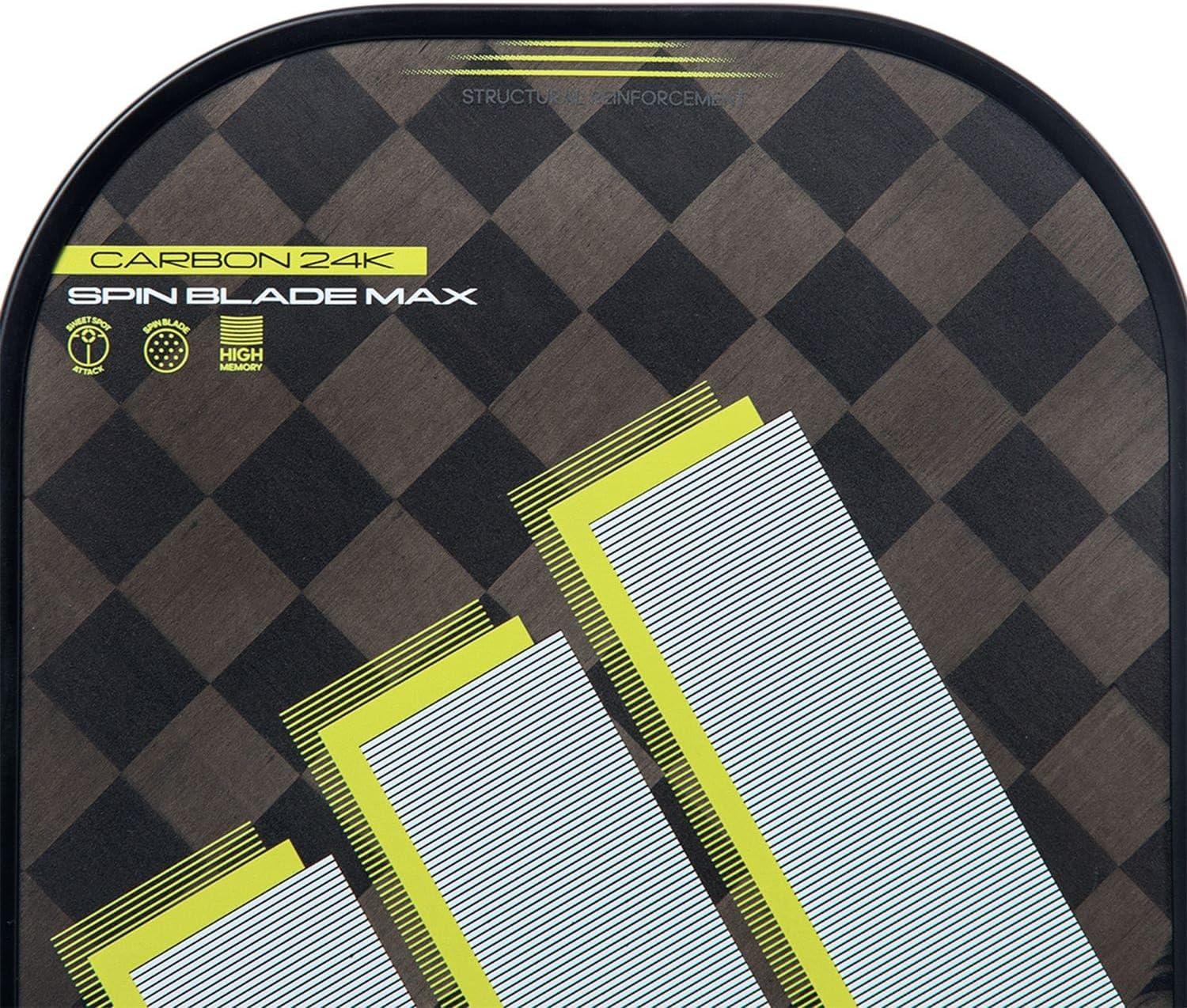 imageAdidas Adipower Pickleball Paddle 24k Aluminized Carbon3k Carbon SurfaceClassic Multilayer ConstructionHD Polypropylene Honeycomb CoreFeaturing SpinbladeUSAPA Approved2024 Adipower ATTK BlackYellow