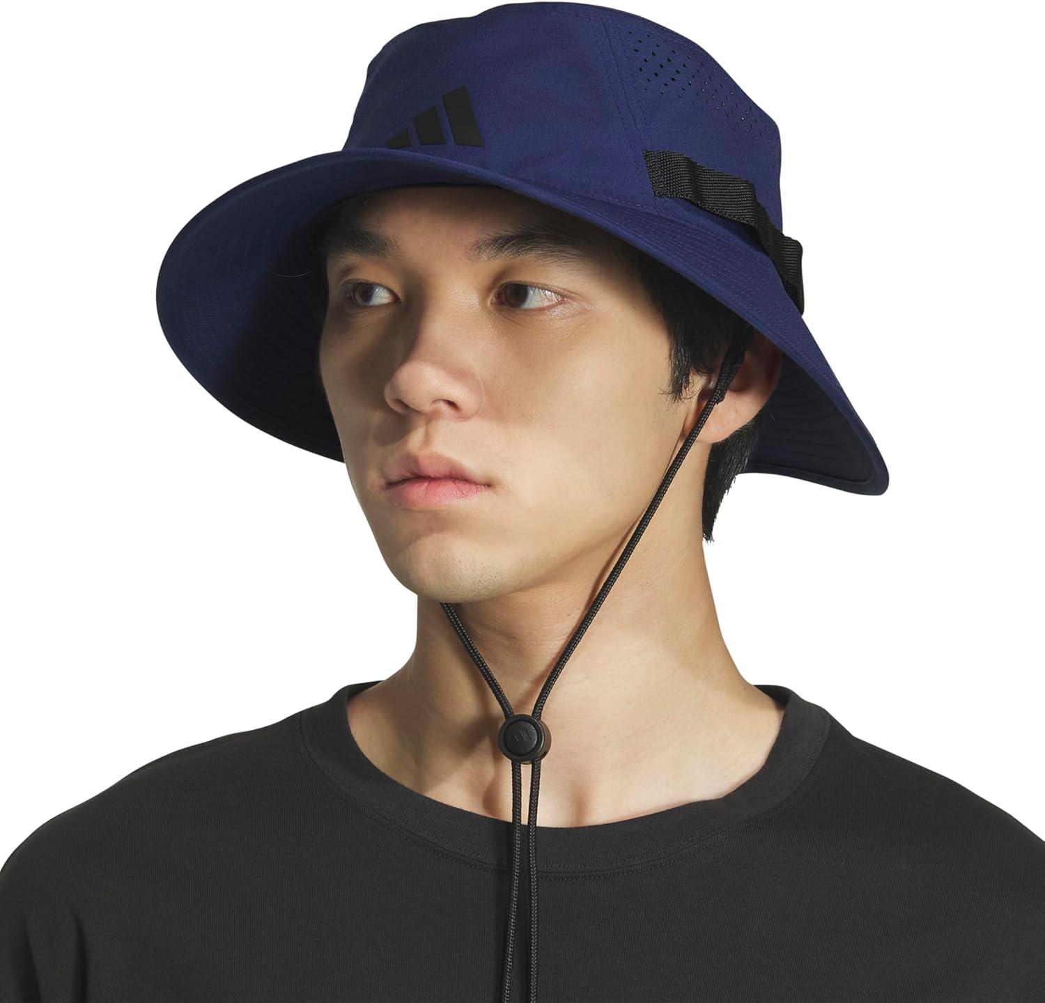 imageAdidas Mens Victory Bucket Hat for Men  Athletic Sun Cap for OutdoorsDark BlueBlack50