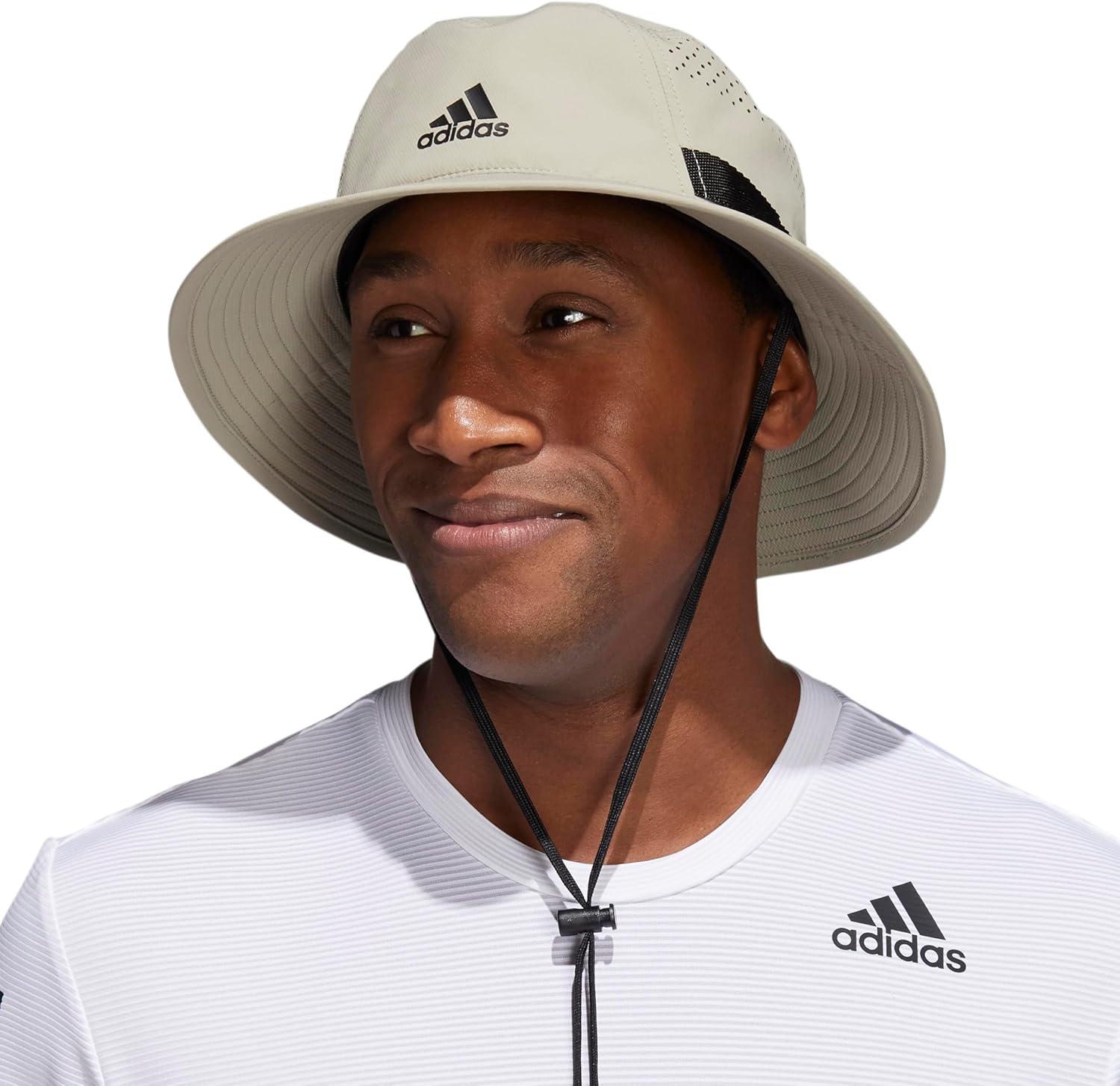 imageAdidas Mens Victory Bucket Hat for Men  Athletic Sun Cap for OutdoorsFeather GreyBlack40