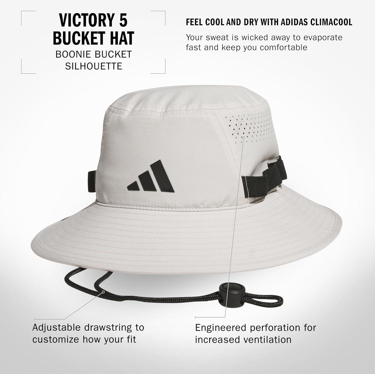 imageAdidas Mens Victory Bucket Hat for Men  Athletic Sun Cap for OutdoorsWonder Alumina GreyBlack50