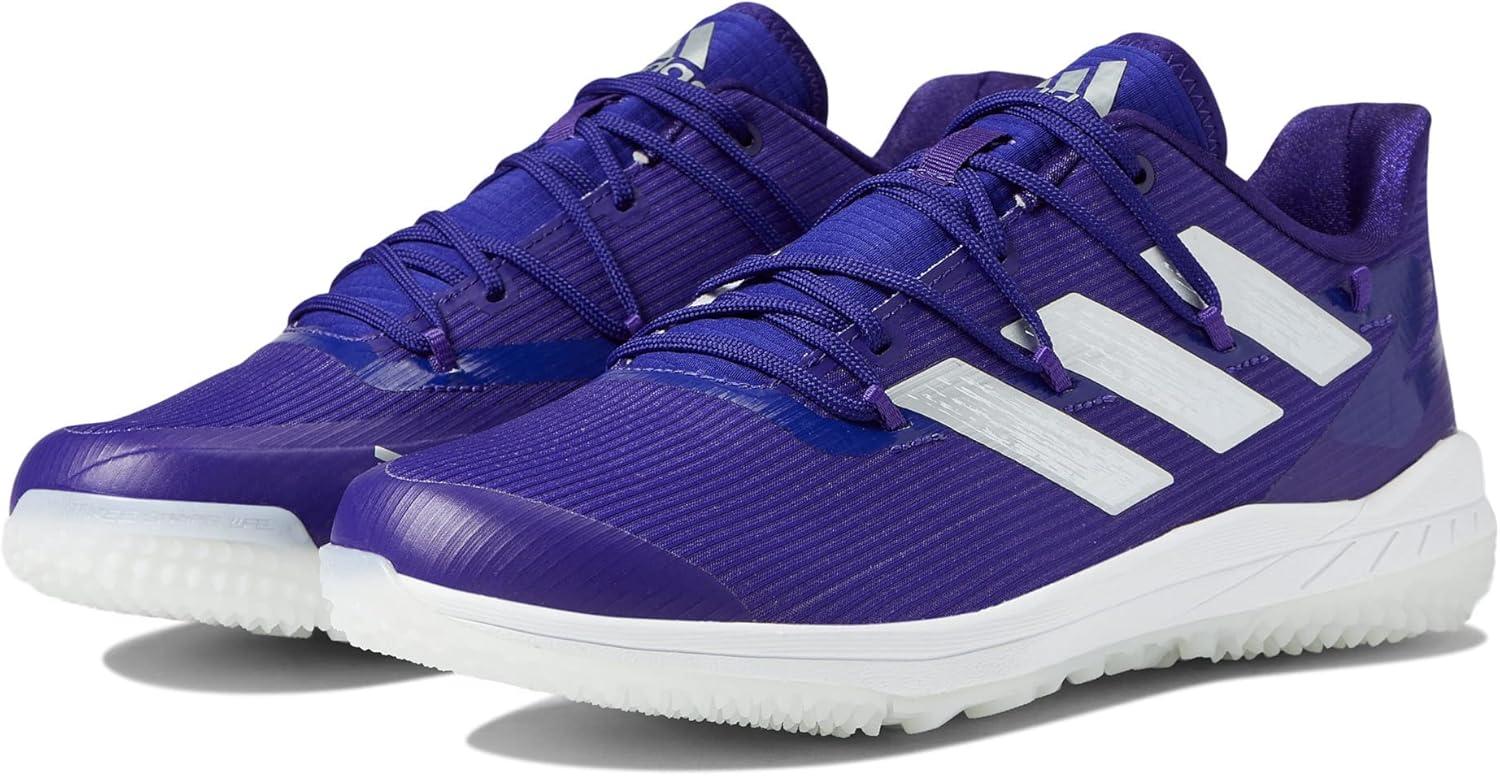 imageadidas Mens Adizero Afterburner 8 Turf Baseball ShoeTeam Collegiate PurpleSilver MetallicWhite