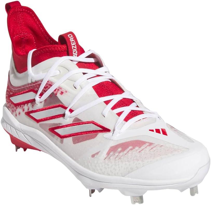 imageadidas Mens Adizero Afterburner 9 NwvTeam Power RedSilver MetallicWhite
