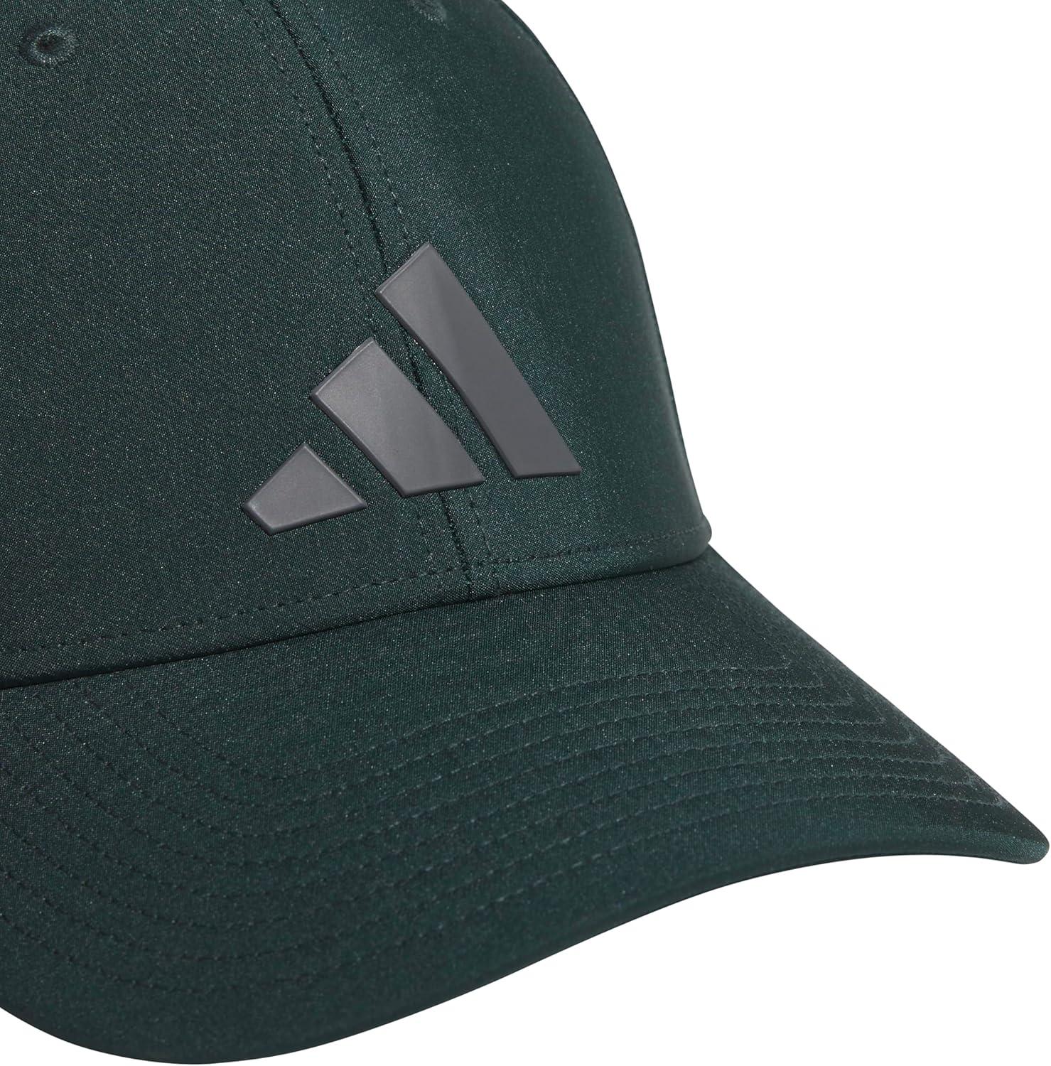 imageadidas Mens Gameday Stretch Fit Baseball CapAurora Green IvyGrey Six