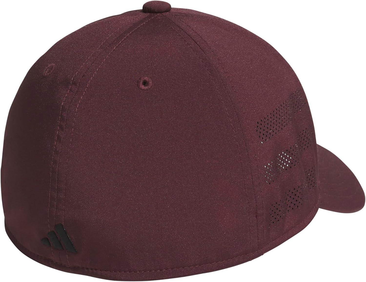 imageadidas Mens Gameday Stretch Fit Baseball CapAurora Ruby RedBlack