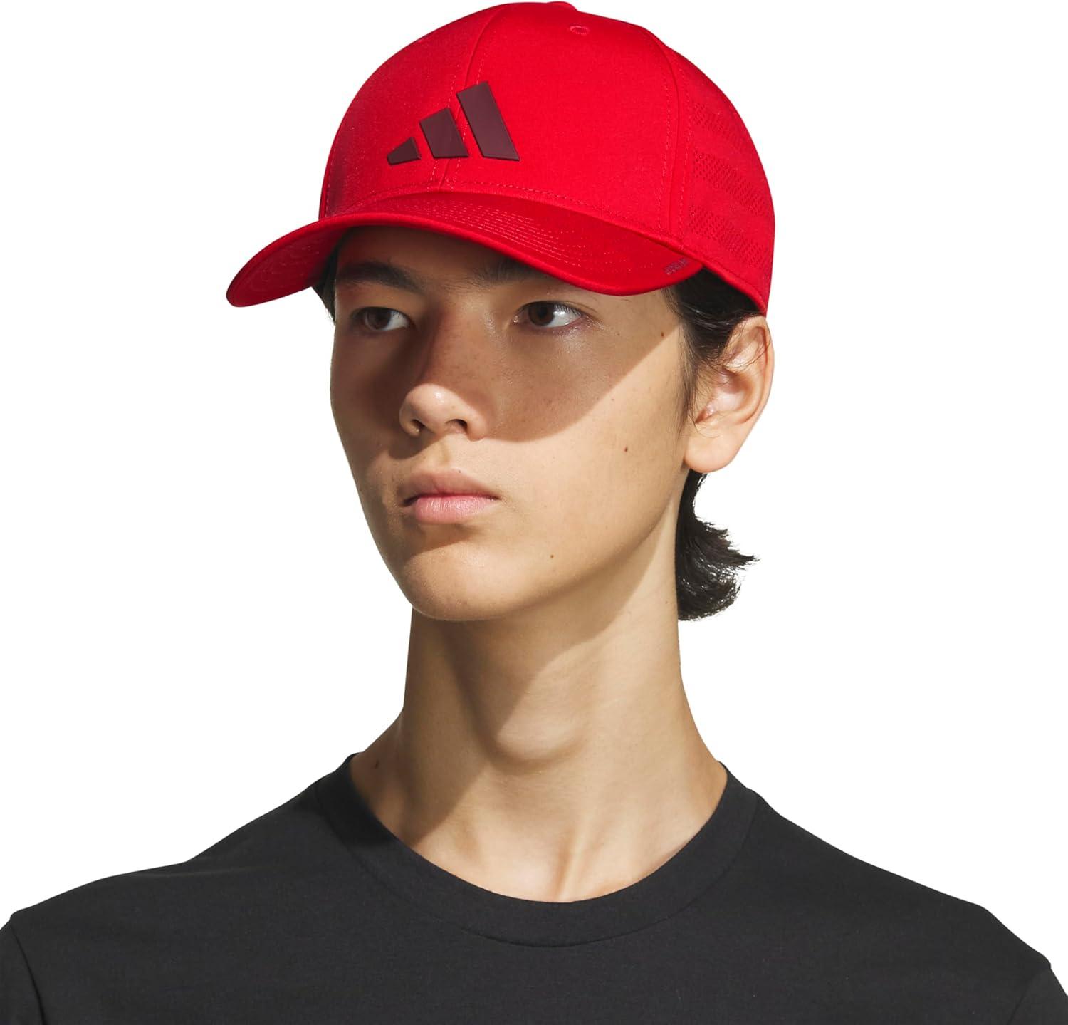 imageadidas Mens Gameday Stretch Fit Baseball CapBetter ScarletShadow Red