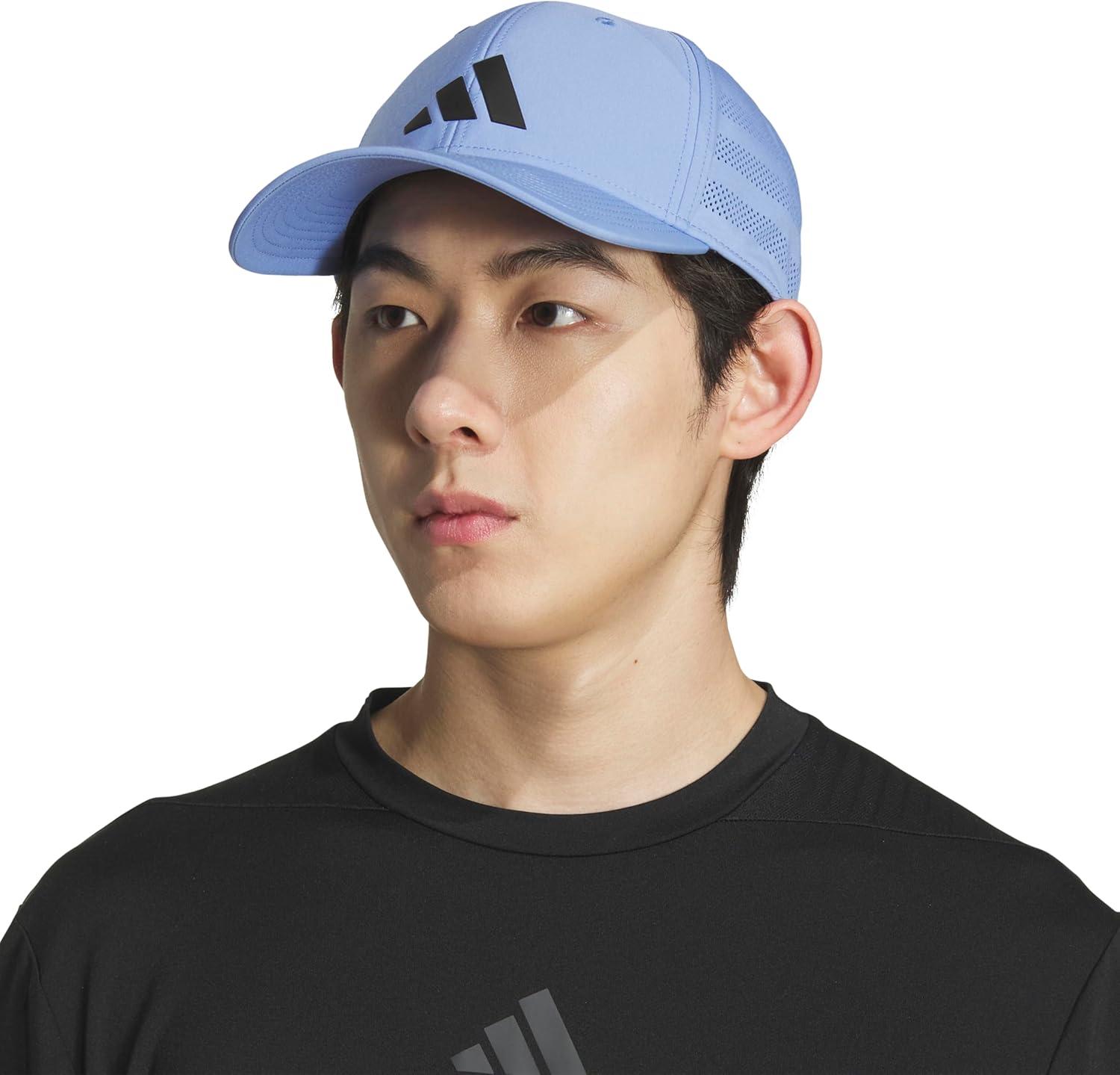 imageadidas Mens Gameday Stretch Fit Baseball CapBlue FusionBlack