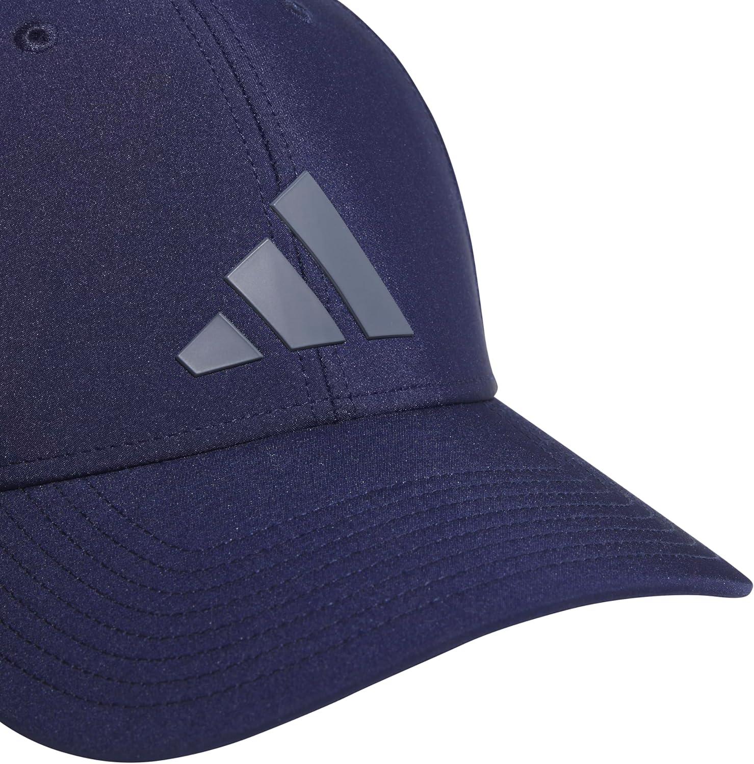 imageadidas Mens Gameday Stretch Fit Baseball CapDark BlueOnix Grey