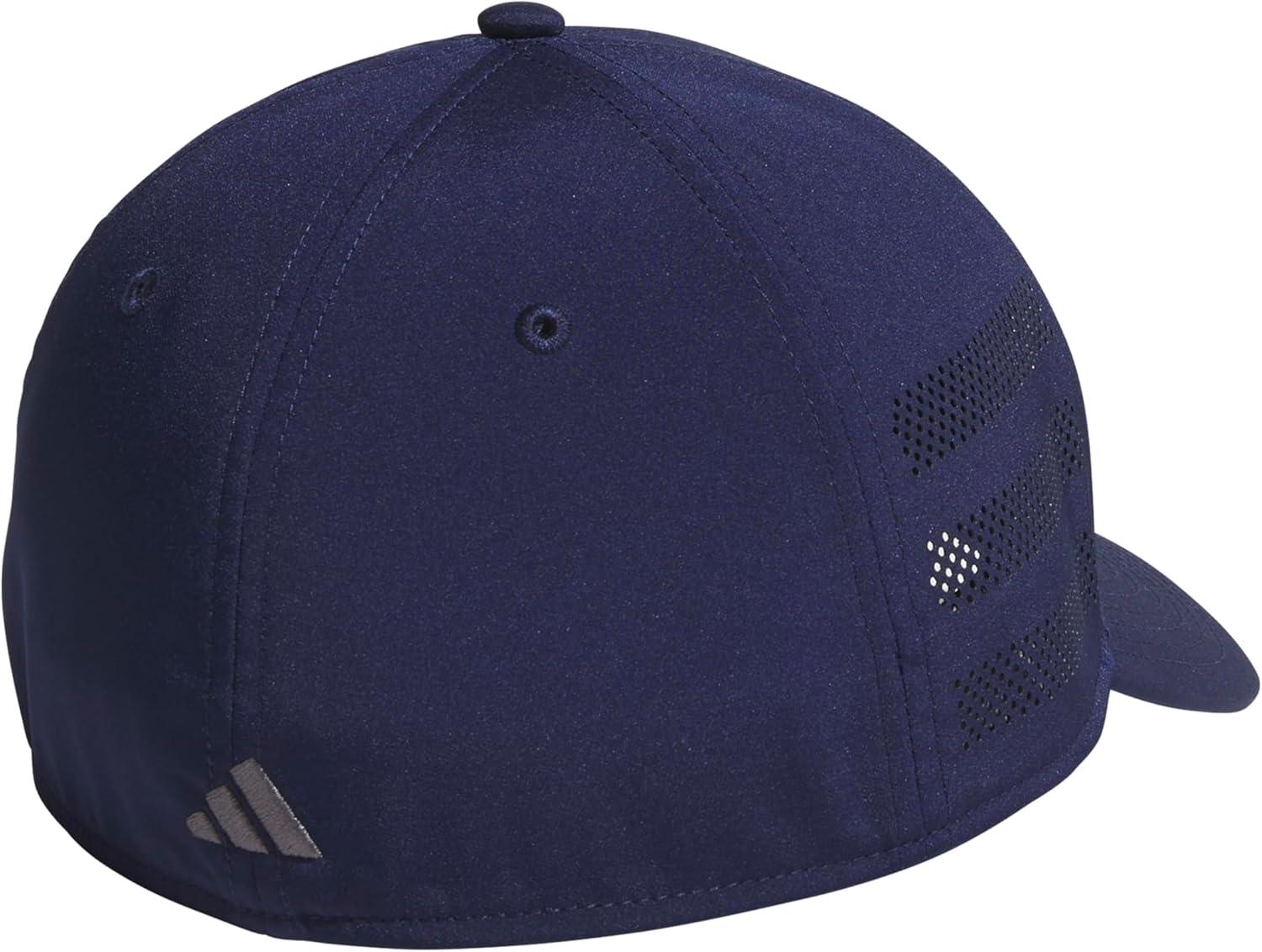 imageadidas Mens Gameday Stretch Fit Baseball CapDark BlueOnix Grey