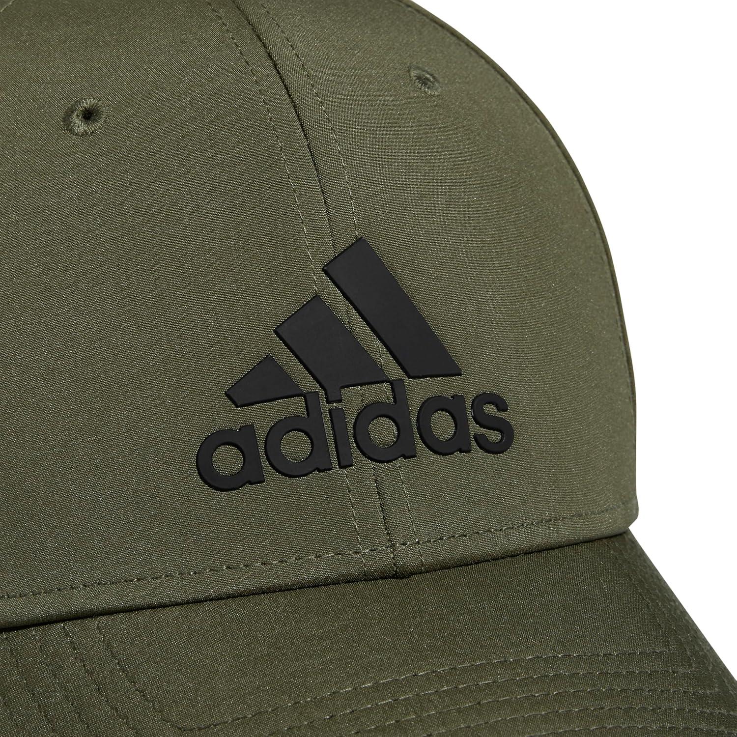 imageadidas Mens Gameday Stretch Fit Baseball CapFocus Olive GreenBlack