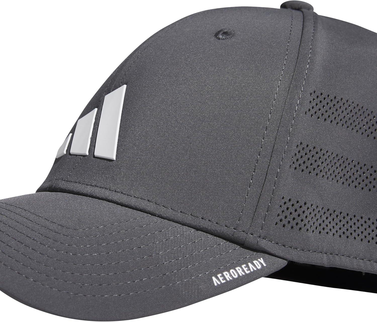 imageadidas Mens Gameday Stretch Fit Baseball CapGrey SixWhite