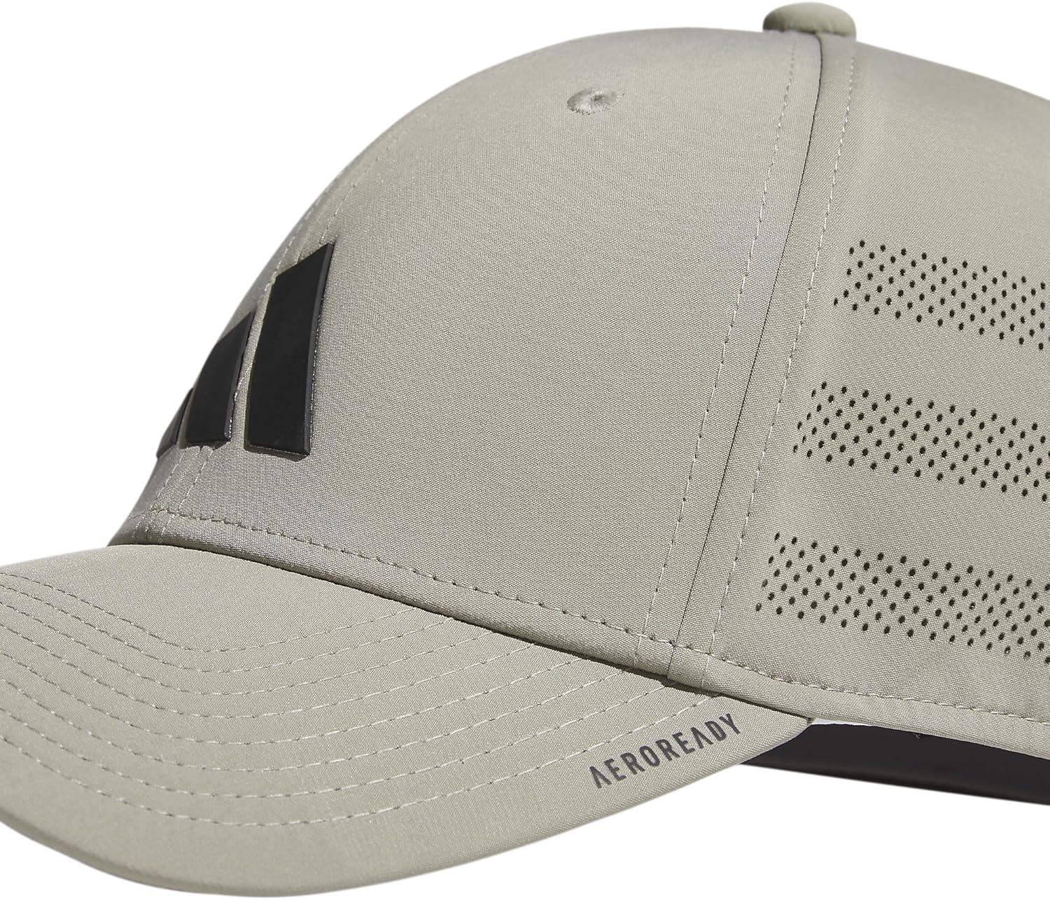 imageadidas Mens Gameday Stretch Fit Baseball CapSilver Pebble GreyBlack