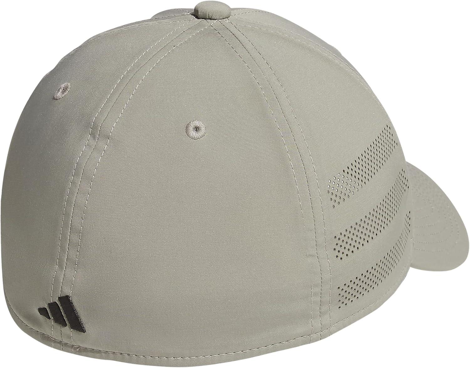 imageadidas Mens Gameday Stretch Fit Baseball CapSilver Pebble GreyBlack