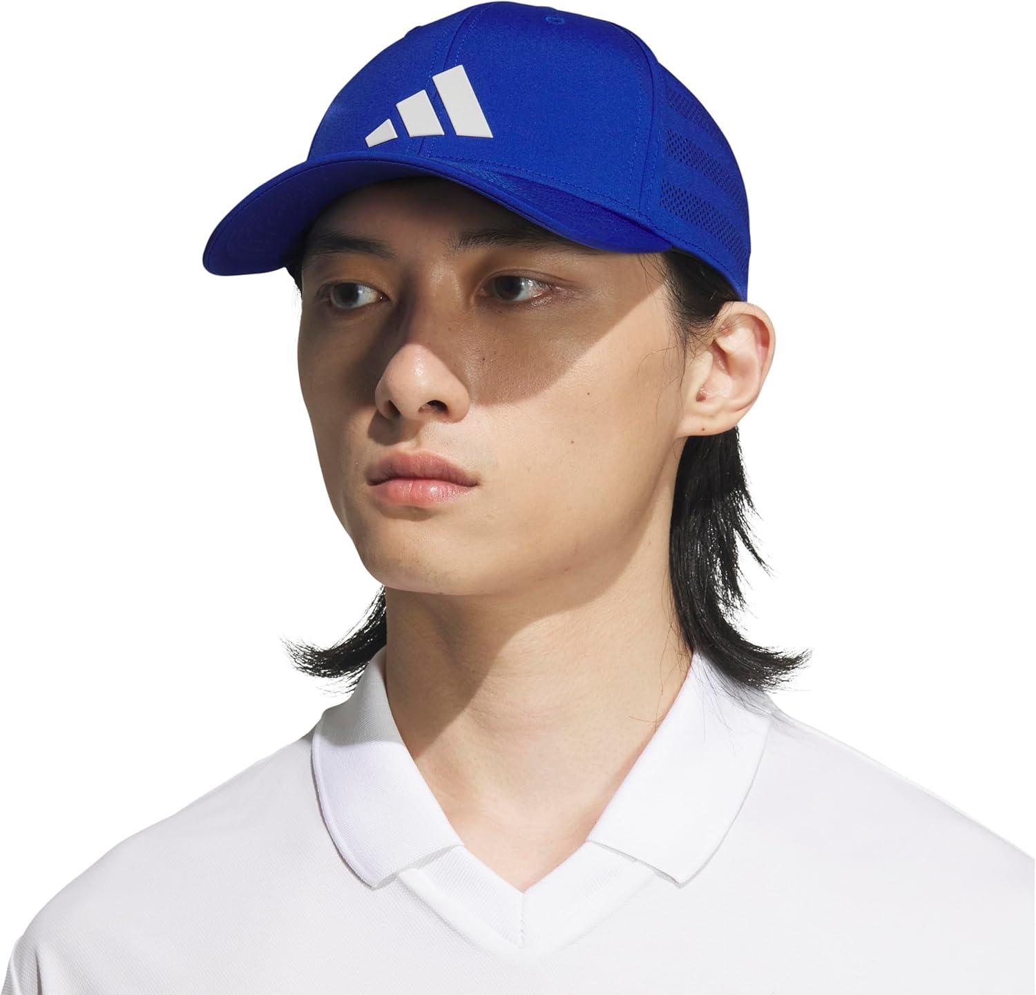 imageadidas Mens Gameday Stretch Fit Baseball CapTeam Royal BlueWhite