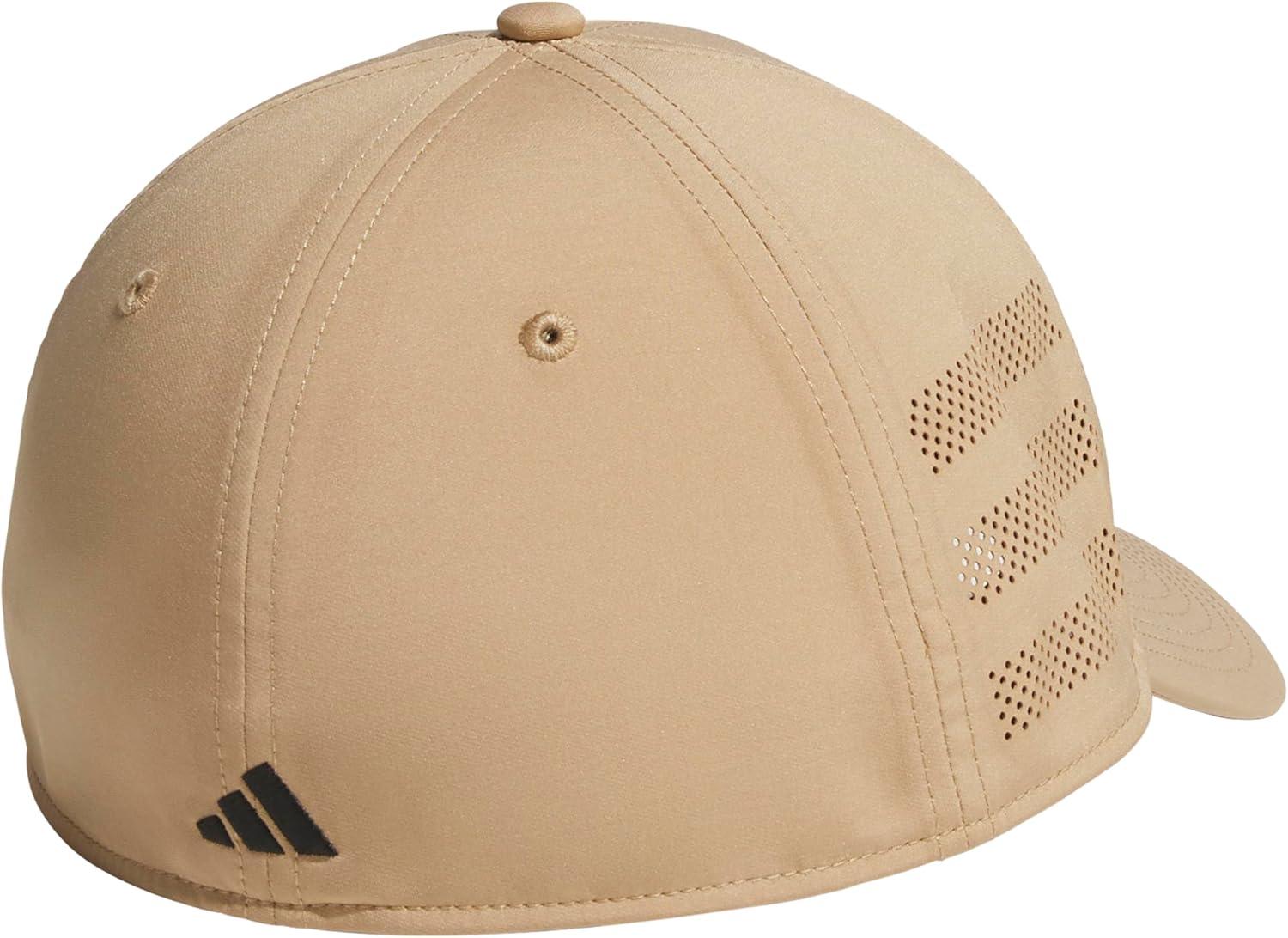 imageadidas Mens Gameday Stretch Fit Baseball CapWarm Sandstone BeigeBlack