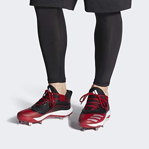 imageadidas Mens Icon V Bounce Cleats Baseball ShoeCore BlackSilver MetPower Red