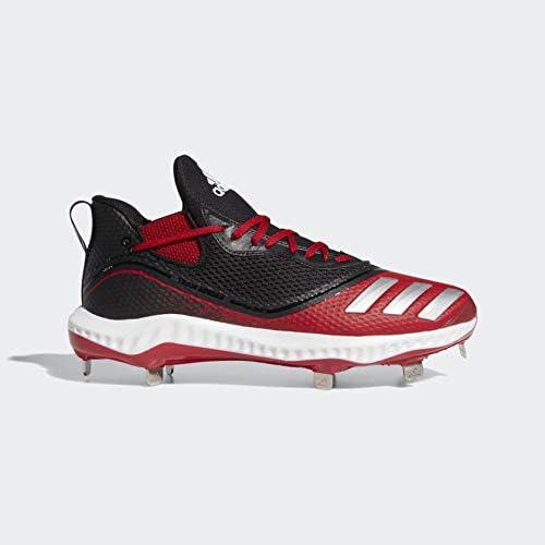 imageadidas Mens Icon V Bounce Cleats Baseball ShoeCore BlackSilver MetPower Red